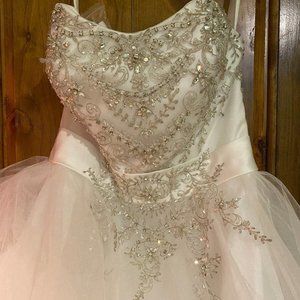 NWT Disney Fairy Tale Wedding Alfred Angelo Cinderella Platinum Edition 209 Gown